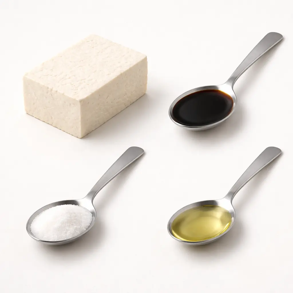 豆腐の甘辛焼きの材料