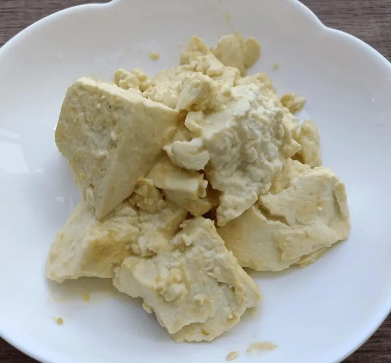 豆腐の味噌マヨ炒め