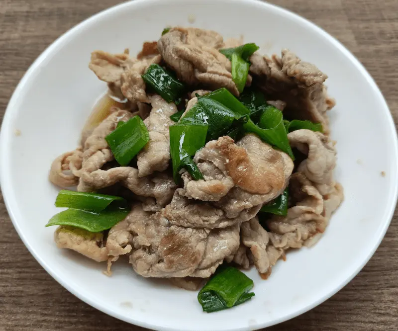 豚こま肉のポン酢炒め