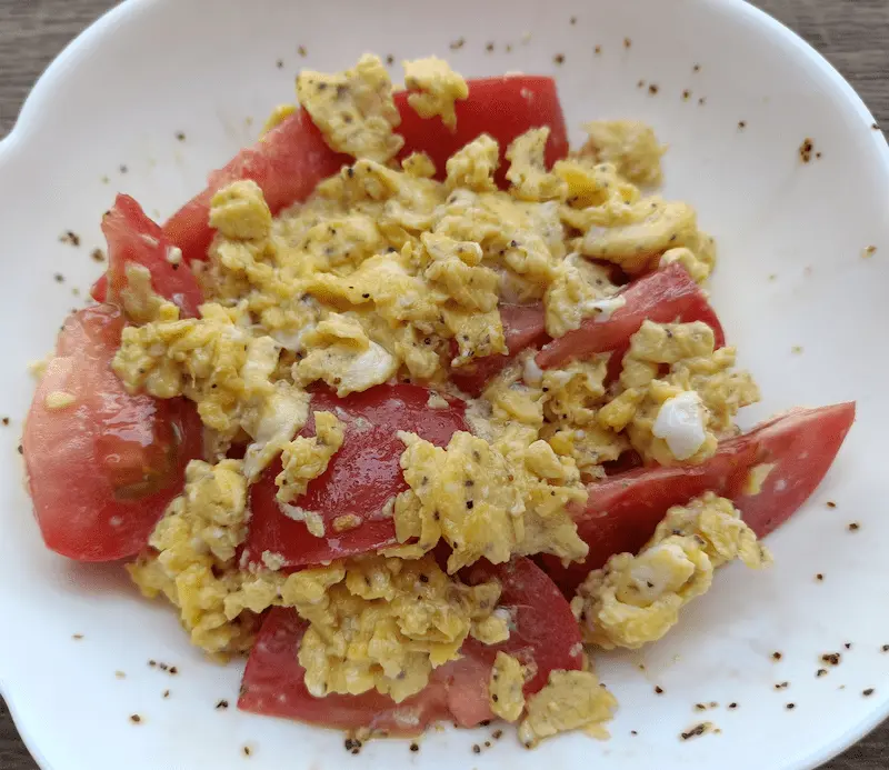 トマトと卵の炒め物
(失敗作)